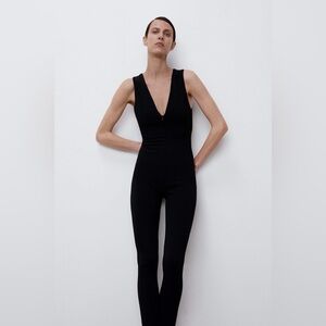 Zara LONG FITTED JUMPSUIT